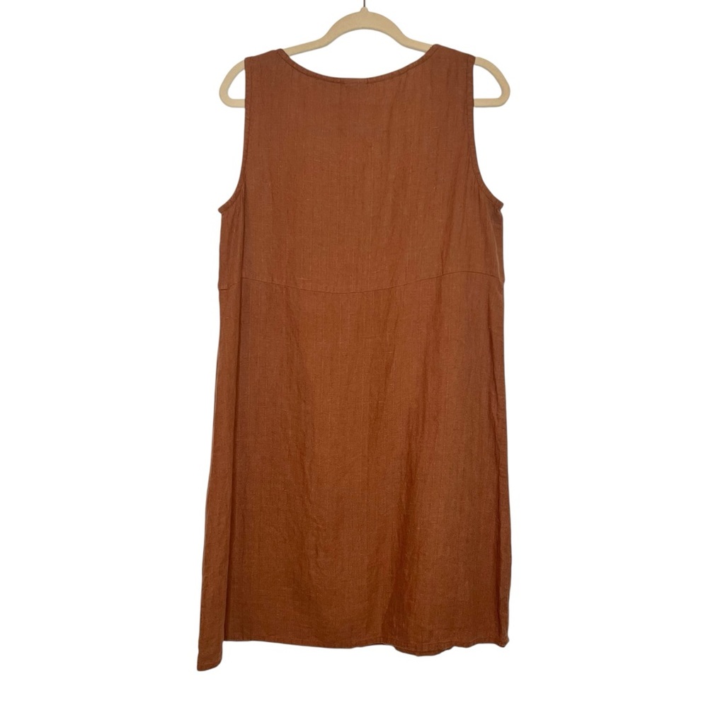 EILEEN FISHER  100% Linen‎ Sleeveless Tunic Mini Dress. Size Medium - Picture 3 of 6